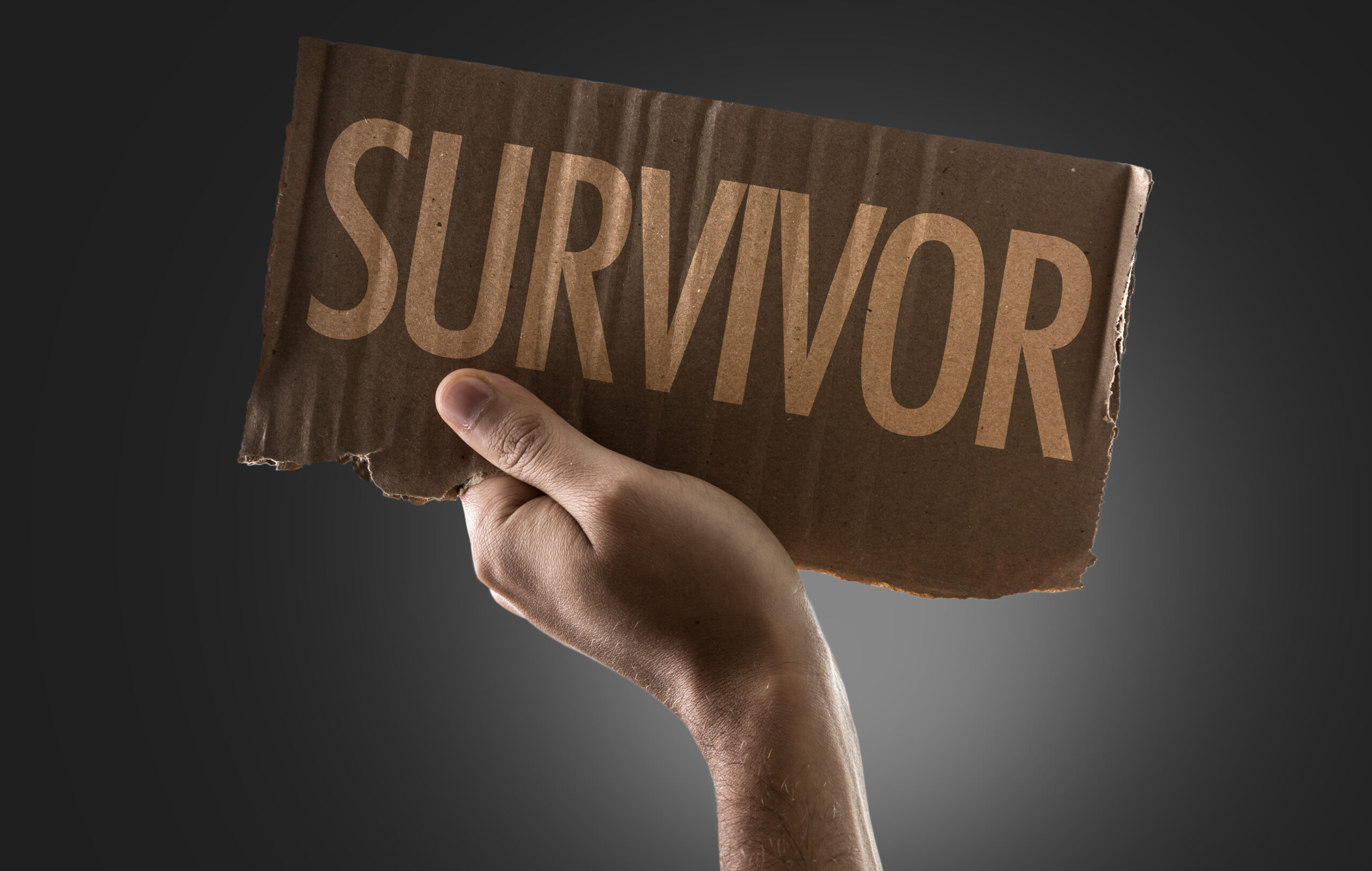 Image with the word 'survivor' for new episode about trauma with Dr. Paul Valent MD & Dr. Thomas Verny MD
