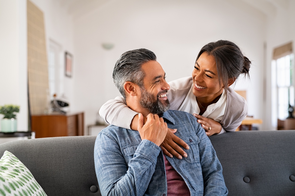 Couple showing the results of Healthy Attachment in relationships